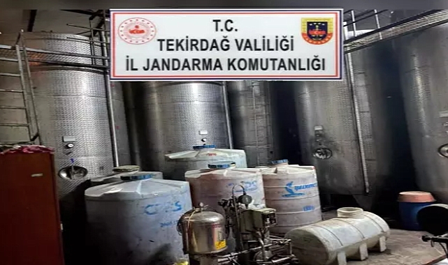 Şarköy'de 72 bin litre sahte şarap ele geçirildi
