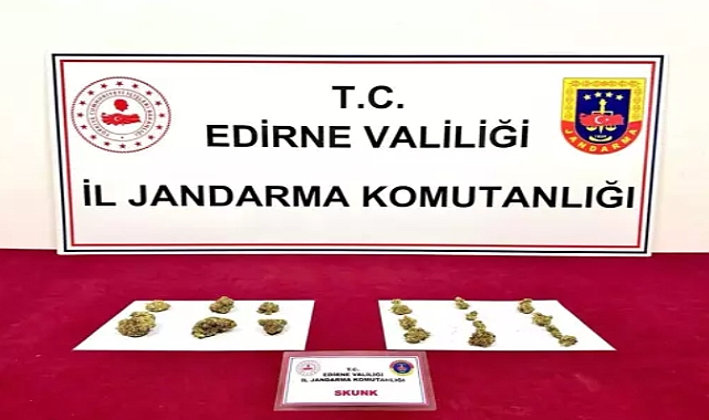 Edirne'de üzerinde uyuşturucuyla yakalanan şüpheliye gözaltı