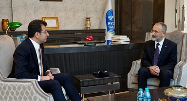 İmamoğlu, Eyüpsultan Belediye Başkanı Özmen'i Tebrik Etti