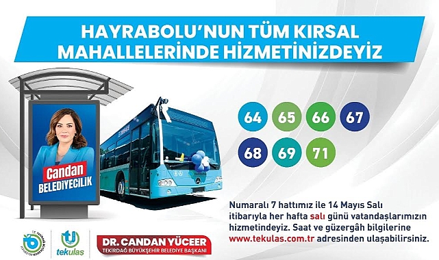 Hayrabolu'nun Tüm Kırsal Mahallelerine Toplu Ulaşım Hizmeti Başlıyor