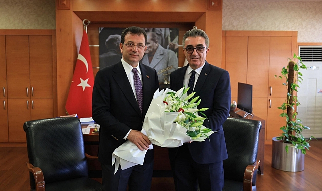 İMAMOĞLU'NDAN BAYRAMPAŞA BELEDİYE BAŞKANI MUTLU'YA TEBRİK ZİYARETİ