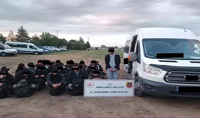 Kırklareli'nde 45 kaçak göçmen yakalandı, 3 organizatör tutuklandı