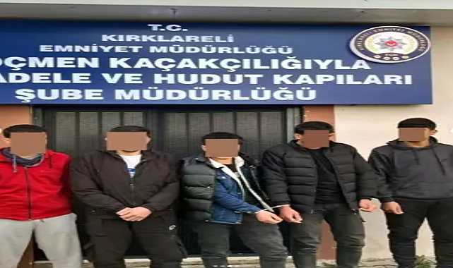 Kırklareli'nde 6 göçmen yakalandı; 4 organizatör gözaltında