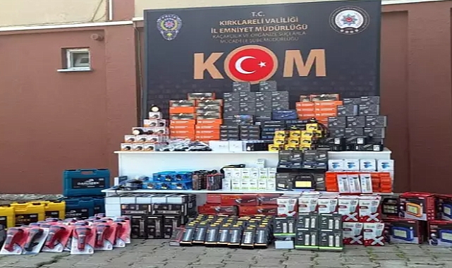 Kırklareli'nde kaçak elektronik eşya ve içki ele geçirildi