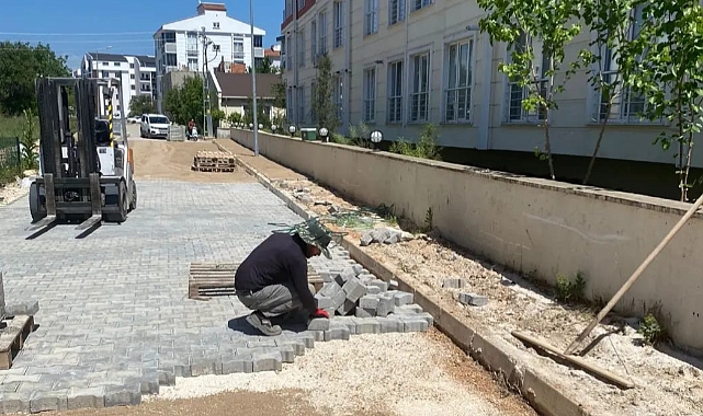 Parke Taşı Çalışmalarında Sona Gelindi