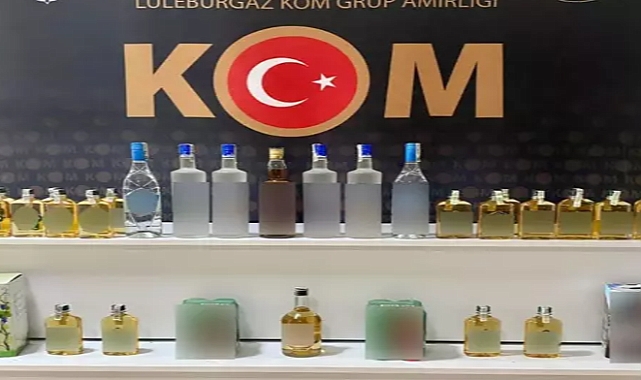 Şüphe üzerine aranan otomobilde kaçak içki ele geçirildi