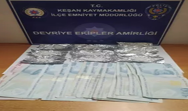 Edirne’de uyuşturucuyla yakalanan şüpheliye gözaltı