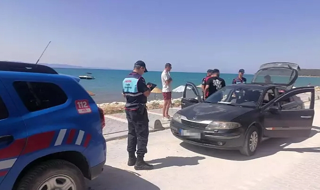 Jandarma, bayram tatili boyunca Saros'taki sahillerde görevdeydi