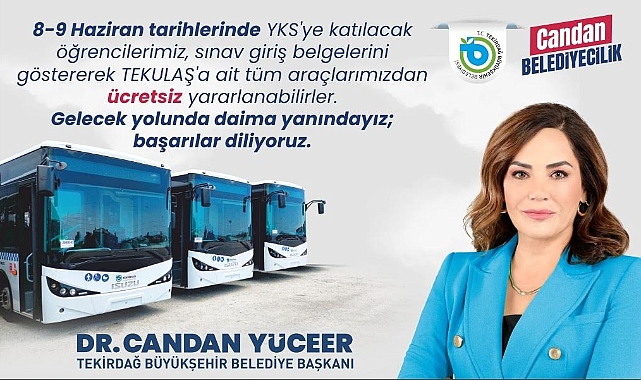 Belediyeden YKS Öğrencilerine Ücretsiz Ulaşım Hizmeti