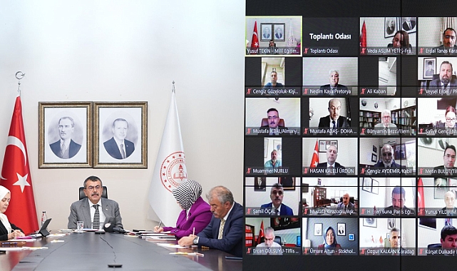 BAKAN TEKİN, EĞİTİM MÜŞAVİR VE ATAŞELERİYLE GÖRÜŞTÜ