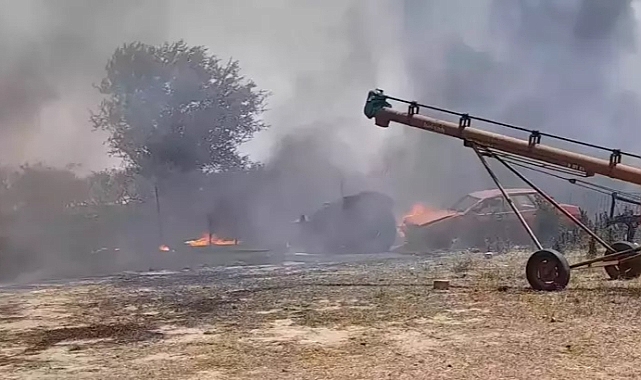 Edirne'deki anız yangınında 500 dönüm arazi zarar gördü