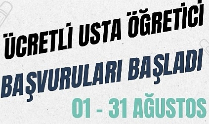 Halk Eğitimi Merkezi Müdürlüğü'nden Ücretli Usta Öğretici Başvuru Duyurusu