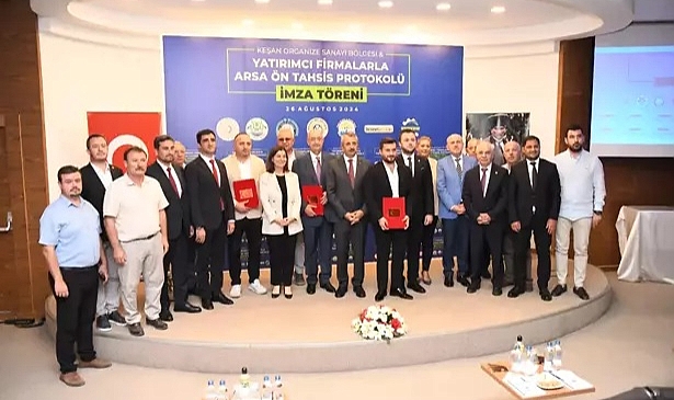Keşan OSB’de 3 firma ile 500 milyon dolarlık yatırımın ‘Ön tahsis protokolü’ imzalandı