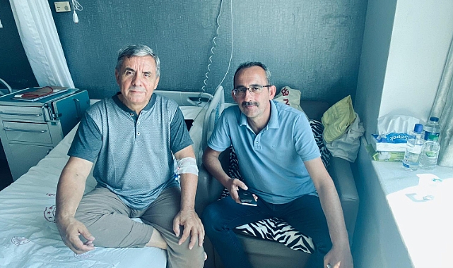 Kofçaz Belediye Başkanı Levent Şenol, Eski Başkan Nuri Çalışkan’ı Ziyaret Etti