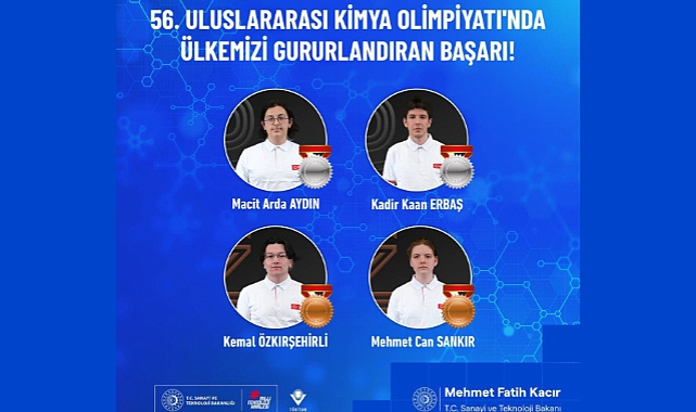 Uluslararası Kimya ve Fizik Olimpiyatlarından Türkiye'ye Madalyalar