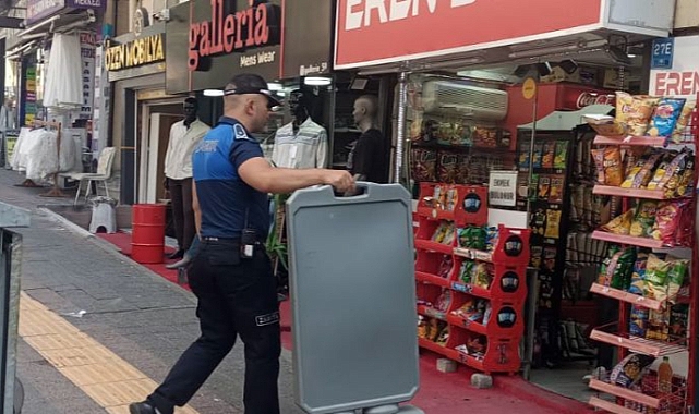 Zabıtadan Kaldırım İşgali Denetimi