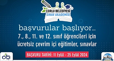 Çorlu Belediyesi Sınav Akademisi Başvuruları Başladı