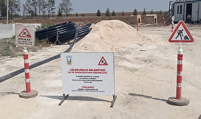Lüleburgaz’da İçme Suyu Hattı Çalışmaları Devam Ediyor