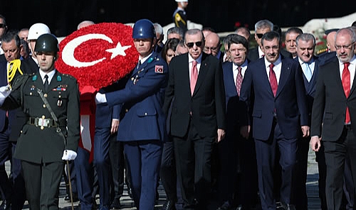 Cumhurbaşkanı Erdoğan, Anıtkabir'de Cumhuriyet Bayramı Törenine Katıldı