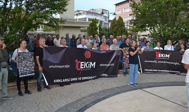 Kırklareli Emek ve Demokrasi Platformu 10 Ekim Katliamını Andı