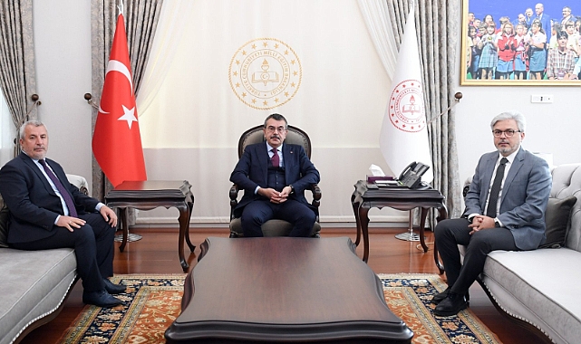BAKAN TEKİN, ÖSYM BAŞKANI ERSOY'U KABUL ETTİ
