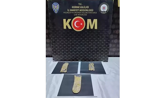Edirne'de 2 kilogram kaçak külçe altın ele geçirildi; 1 gözaltı