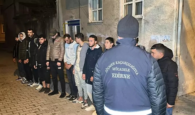 Edirne ve Tekirdağ'da 34 kaçak göçmen yakalandı