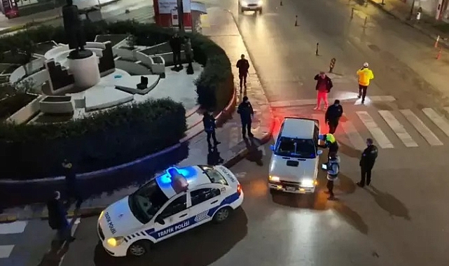 Keşan’da polisten dronlu şok uygulama