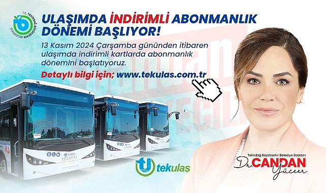 ULAŞIMDA İNDİRİMLİ ABONMALIK DÖNEMİ BAŞLIYOR