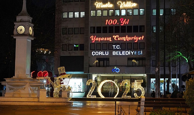Çorlu, Yeni Yılı Işıltıyla Karşılıyor