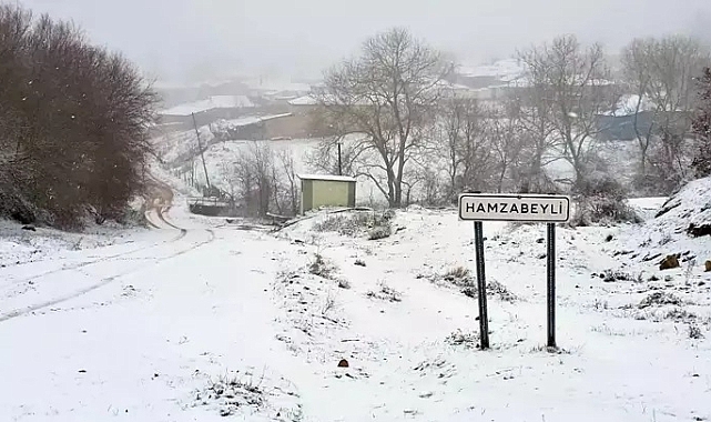 Edirne'nin sınır köyleri kar yağışıyla beyaza büründü