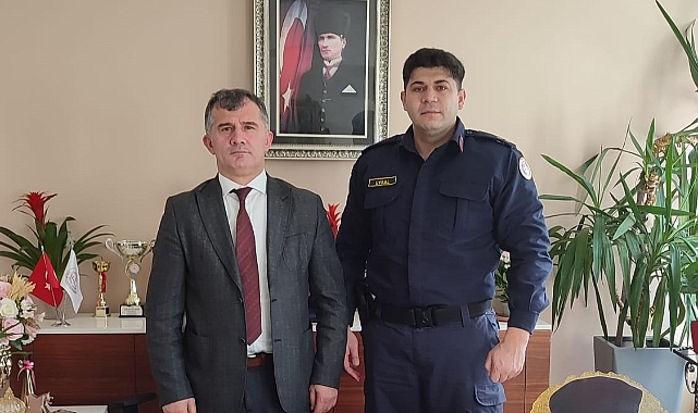 Babaeski İlçe Jandarma Komutanı'ndan İlçe Milli Eğitim Müdürü'ne Ziyaret