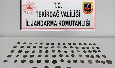 Tekirdağ'da 79 sikke ele geçirildi