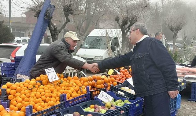 Alpullu Belediye Başkanı Orhan Saltık, Pazarcı Esnafıyla Buluştu