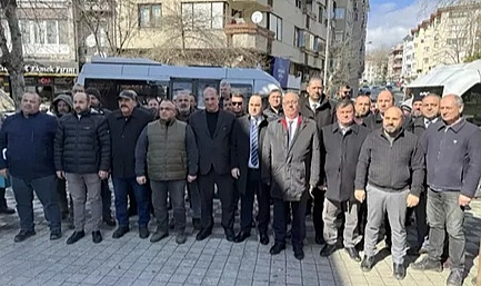 Tekirdağ'da 11 ilçenin şoförler odası başkanları, UKOME kararlarını protesto etti