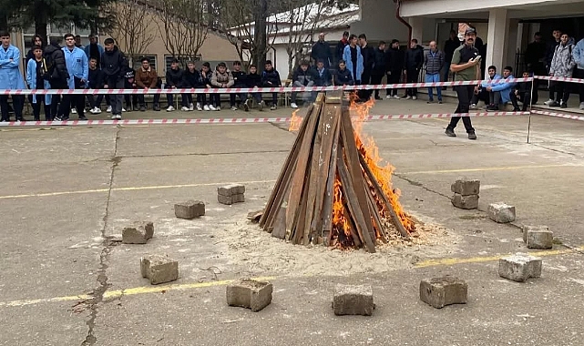 Öğrencilere Yangın Eğitimi ve Tatbikatı