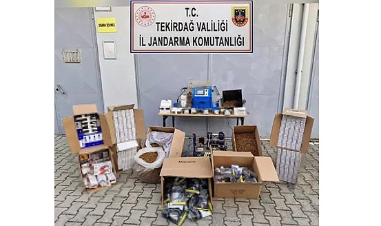 Tekirdağ'da 100 bin makaron ele geçirildi