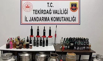 Tekirdağ’da 251 litre sahte içki ele geçirildi; 1 gözaltı