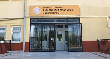 Babaeski Şehit Ersan Yenici Anadolu Lisesi'ne Mükemmellik Sertifikası
