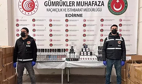 Kapıkule'deki TIR'da 463 kilo kimyasal madde ele geçirildi