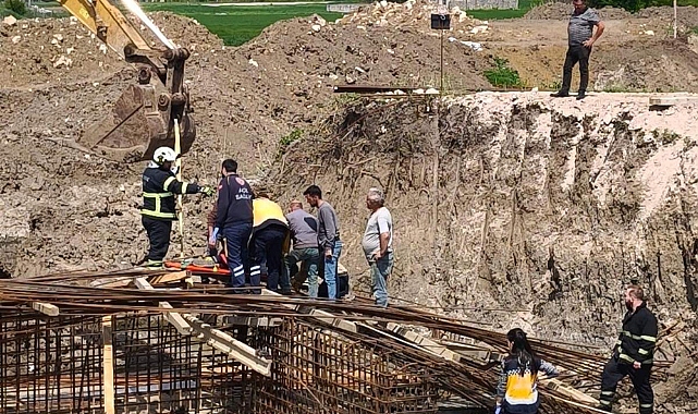 Lüleburgaz'da köprü inşaatında kaza; 1 işçi yaralandı