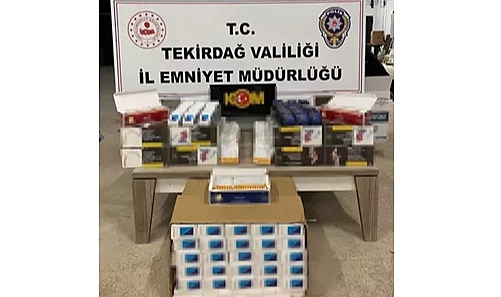 Tekirdağ’da 35 bin 780 makaron ele geçirildi