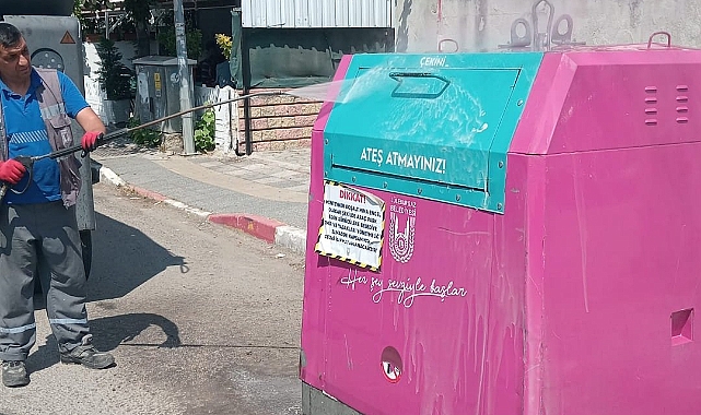 Konteynerler Dezenfekte Ediliyor