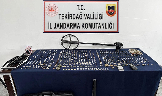 Tekirdağ'da 1014 tarihi sikke ve obje ele geçirildi