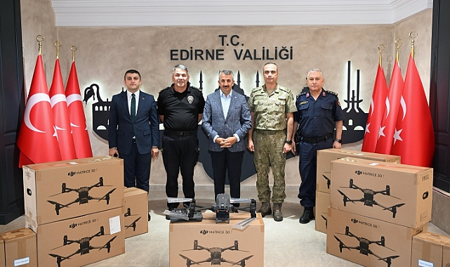 Edirne'de güvenlik güçlerine yeni nesil İHA'lar alındı