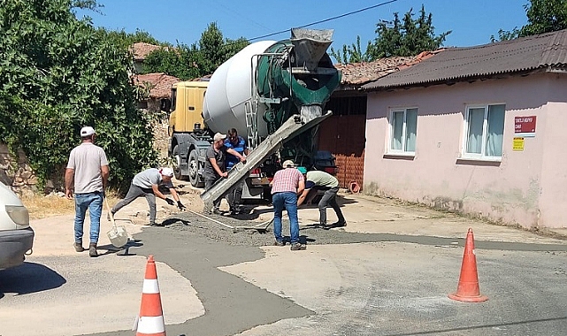 Üsküp'te Yol Onarım Çalışmaları Sürüyor
