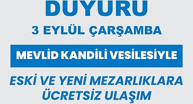 Babaeski Belediyesi'nden Mevlid Kandili İçin Ücretsiz Ulaşım