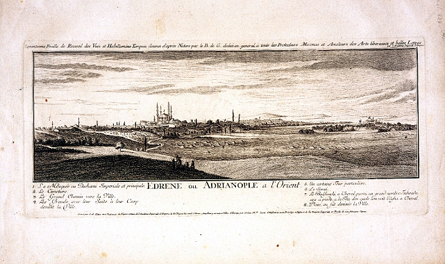 Edirne’de 1700’lü yıllara ait gravür, Osmanlı ordusunun saray çevresindeki konumunu ortaya koydu