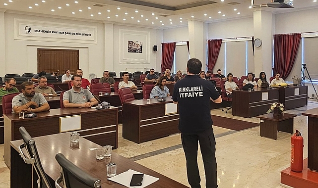 Kırklareli Belediyesi Personeline Yangın Güvenliği Eğitimi