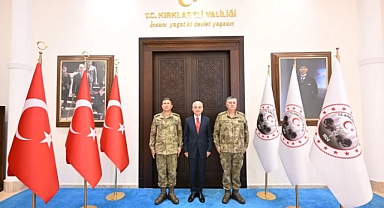 Orgeneral Ersay'dan Vali Turan'a Ziyaret